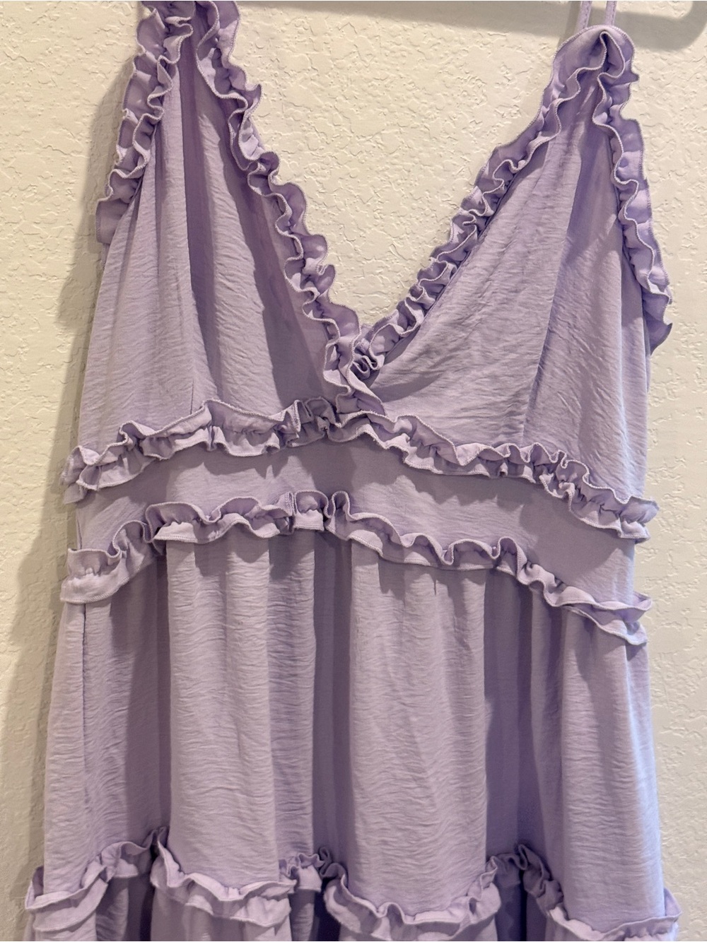 iris Lilac Ruffled Mini Dress - Picture 2 of 8